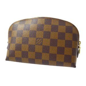Authentic LOUIS VUITTON POCHETTE COSMETIC POUCH DAMIER
